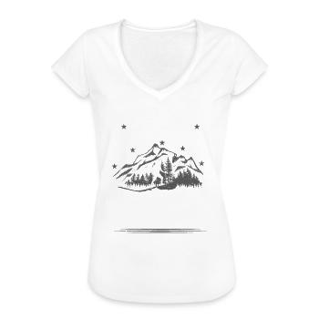 Drôle de citation de randonnée montagne randonnée en montagne - T-shirt vintage Femme - noir - Devant - Danielle (179cm)