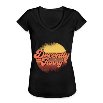 Schwarzer Humor Sarkasmus Ironie Geschenk - Frauen Vintage T-Shirt - Schwarz - Vorne - Danielle (179cm)