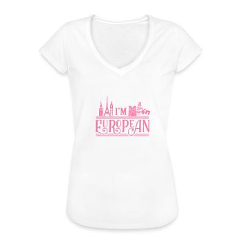 Europäer EU Europäische Union Brexit Europa - Frauen Vintage T-Shirt - Schwarz - Vorne - Danielle (179cm)