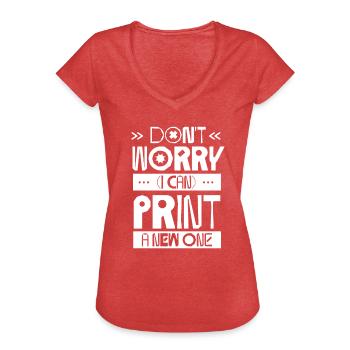 Hobby CAD Model CNC Printing 3D Printing 3D Printer - Women's Vintage T-Shirt - heather red - Front - Danielle (179cm)