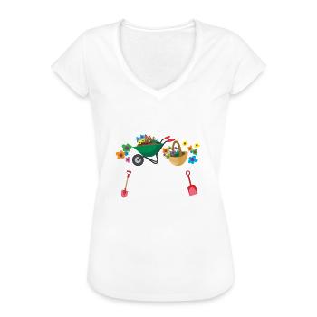 Gärtner,Garten,Landschaftsgärtner Designs für - Frauen Vintage T-Shirt - Schwarz - Vorne - Danielle (179cm)