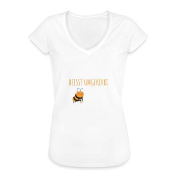 Sumsi Mit Po Optimismus Biene Honigbiene Spruch - Frauen Vintage T-Shirt - Schwarz - Vorne - Danielle (179cm)
