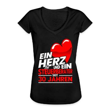 Perlenhochzeit Ehepaar 30. Hochzeitstag Geschenk - Frauen Vintage T-Shirt - Schwarz - Vorne - Danielle (179cm)