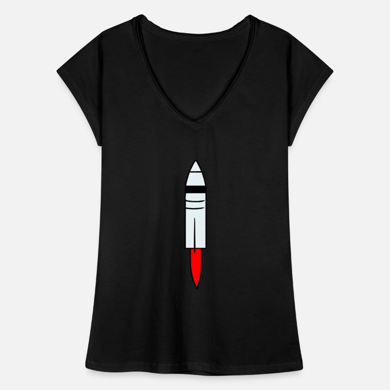 Spacecraft Rocket Space Space Flight Vector Women's Vintage T-Shirt