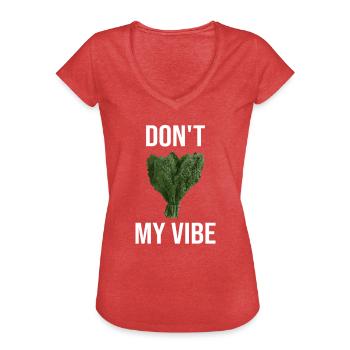 Grünkohl Don't Kale My Vibe Kohltour - Frauen Vintage T-Shirt - Rot meliert - Vorne - Danielle (179cm)
