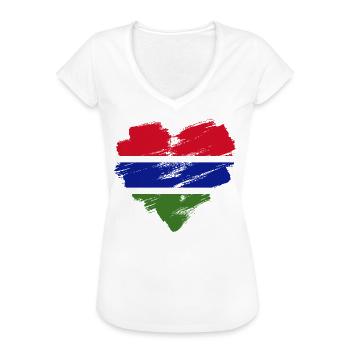 Gambia - Frauen Vintage T-Shirt - Schwarz - Vorne - Danielle (179cm)