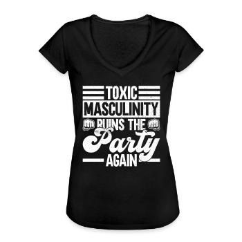 Misogynie Féminisme Droits des femmes féministes - T-shirt vintage Femme - noir - Devant