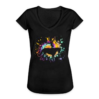 voltige cavalier sauteur - T-shirt vintage Femme - noir - Devant - Danielle (179cm)