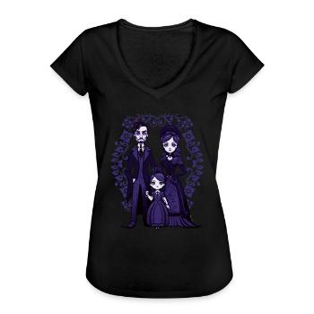 Famille gothique victorienne - gothique - T-shirt vintage Femme - noir - Devant - Danielle (179cm)