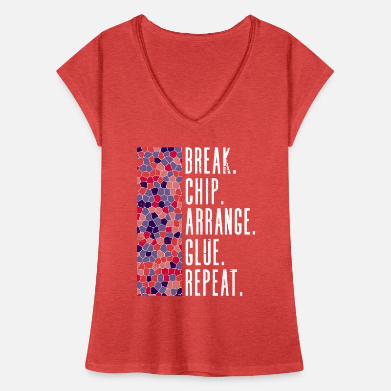 Pause. Chip. Arrange. Glue. Try again. -Chip Women's Vintage T-Shirt