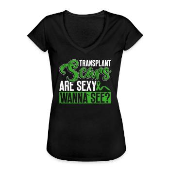 Organspender Organtransplantation Organspende - Frauen Vintage T-Shirt - Schwarz - Vorne - Danielle (179cm)