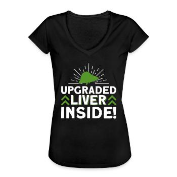 Organspender Leber Organtransplantation - Frauen Vintage T-Shirt - Schwarz - Vorne - Danielle (179cm)