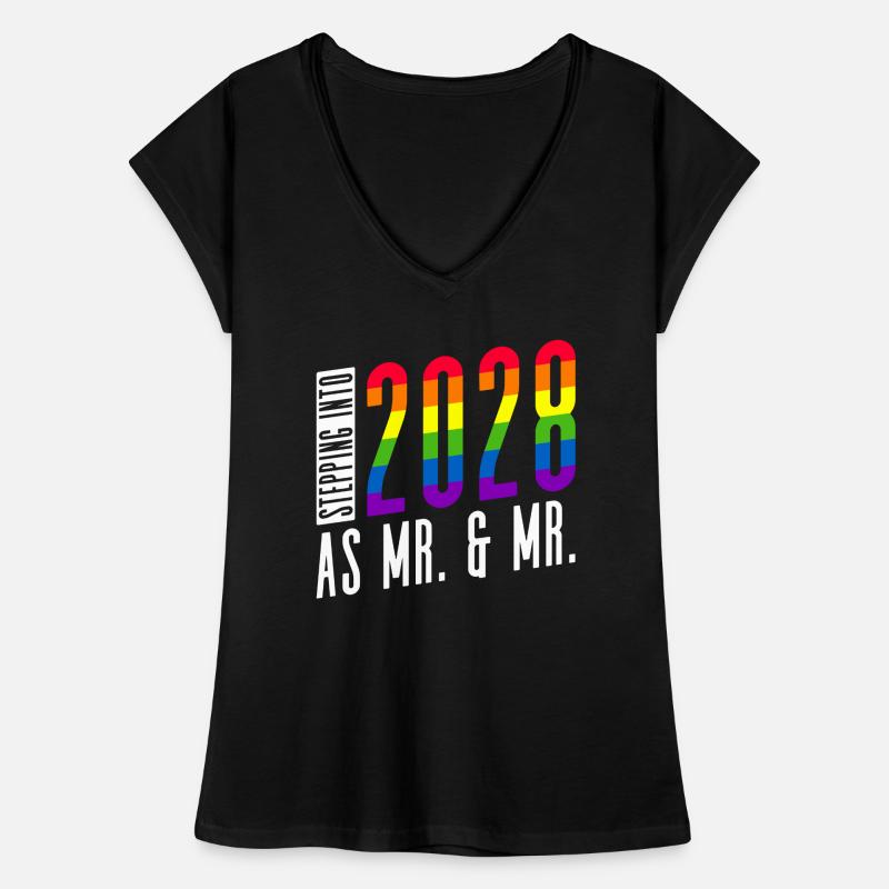 Gay Pride 2028 Hochzeit Homo-Ehe Frauen Vintage T-Shirt
