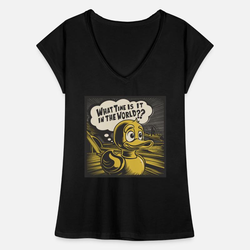 Déclaration réfléchie de canard de canard en plastique jaune T-shirt vintage Femme