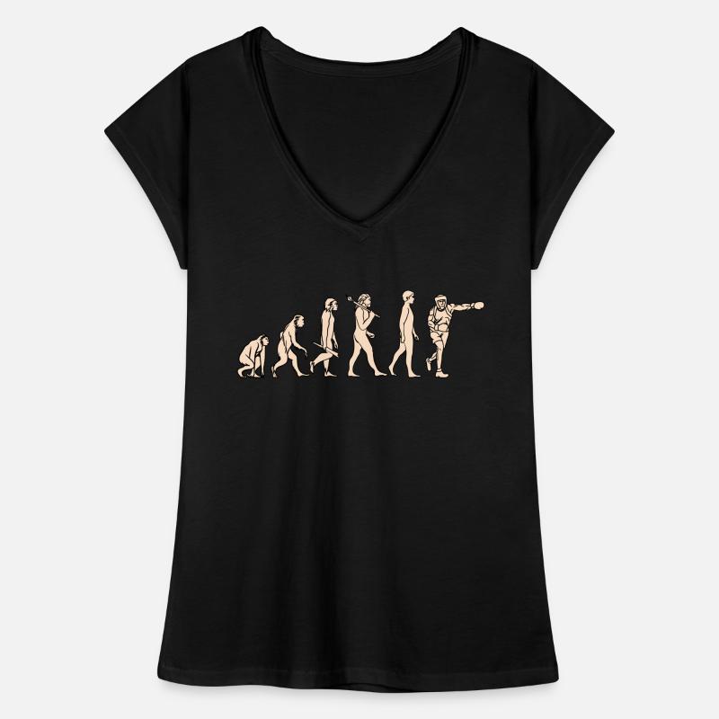 Boxe Evolution Boxe du singe au boxeur T-shirt vintage Femme