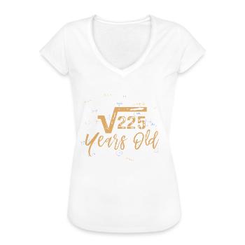 Quadratwurzel von 225 Jahren alt - Frauen Vintage T-Shirt - Schwarz - Vorne