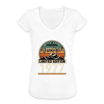 Retro 1977 - Frauen Vintage T-Shirt - Schwarz - Vorne