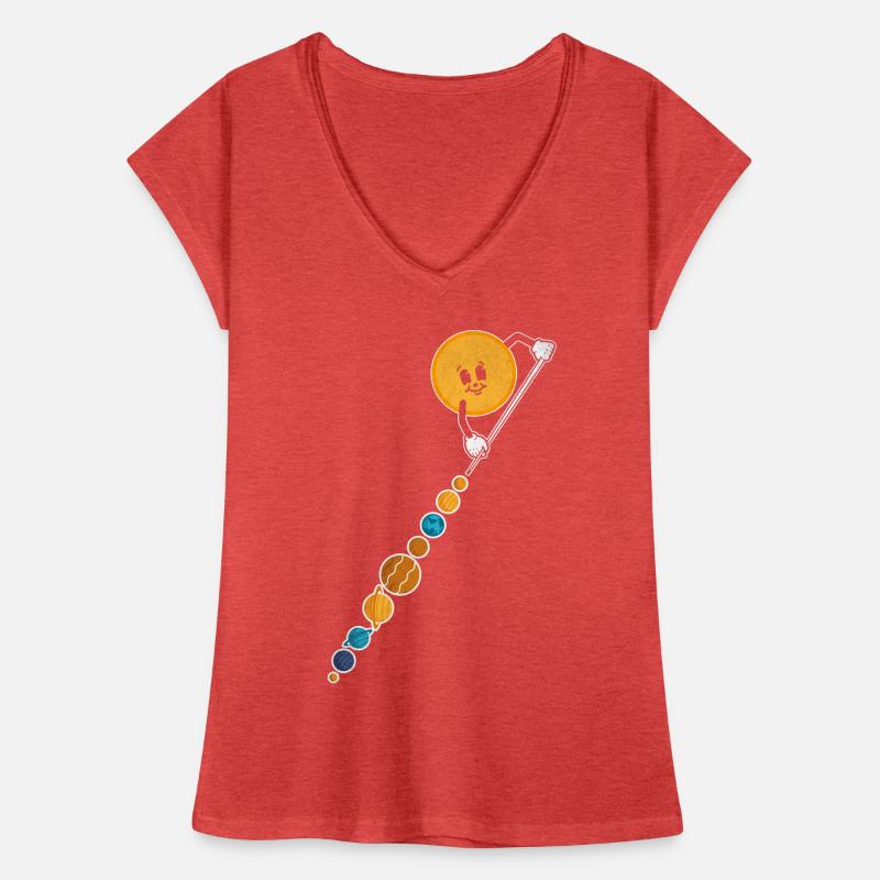 Solar System Planets Space Funny Women's Vintage T-Shirt