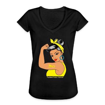 Sensibilisation aux guerriers de l'endométriose - T-shirt vintage Femme - noir - Devant