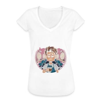Werde Doch Friseur Lustiges Friseur Spruch - Frauen Vintage T-Shirt - Schwarz - Vorne - Danielle (179cm)