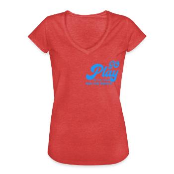 Gehen Sie spielen, tun Sie das, um die Punkte zu gewinnen. - Frauen Vintage T-Shirt - Rot meliert - Vorne - Danielle (179cm)