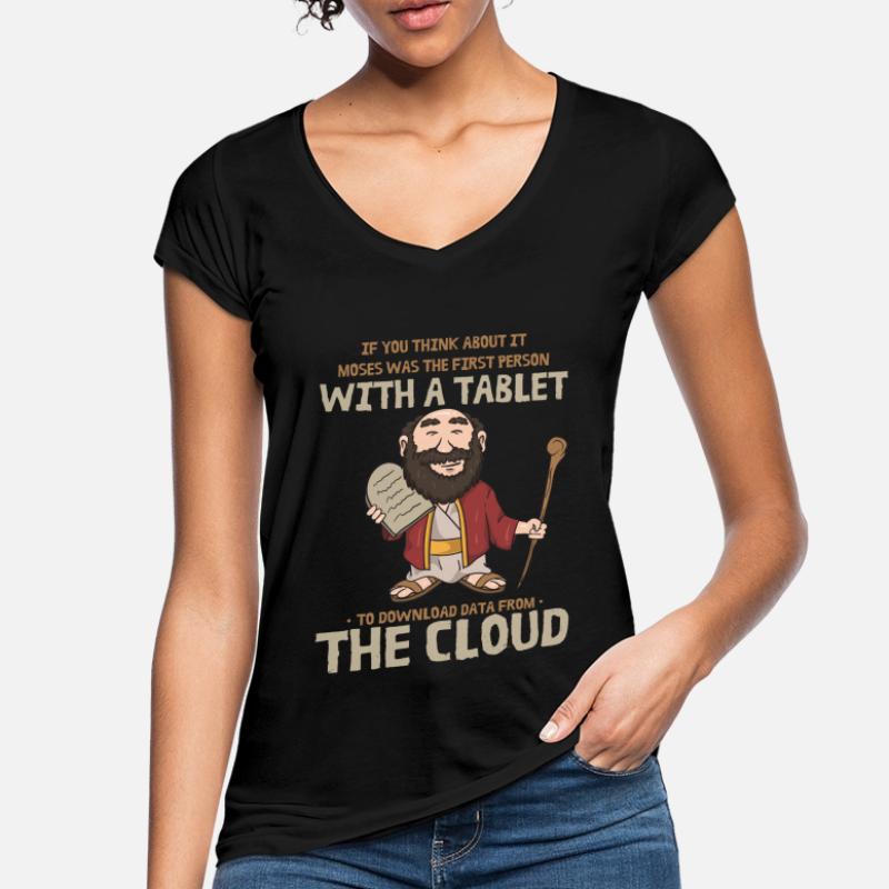 Moses Cloud Tablet Server Admin Tech Support Women's Vintage T-Shirt