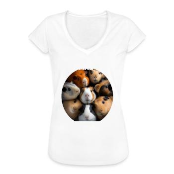 Alle Mal Bitte Freundlich Meerschweinchen Selfie - Frauen Vintage T-Shirt - Schwarz - Vorne - Danielle (179cm)