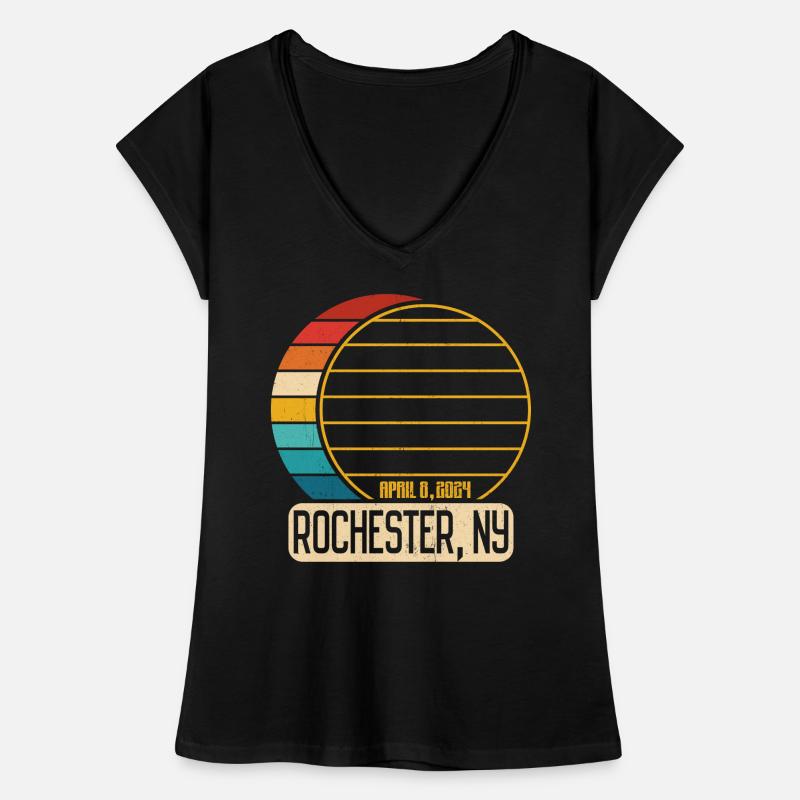 Total Solar Eclipse New York Rochester Eclipse Frauen Vintage T-Shirt