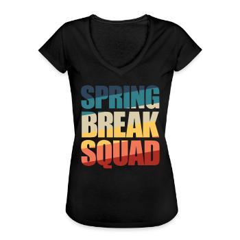 Spring Break Squad Retro Spring Break - Frauen Vintage T-Shirt - Schwarz - Vorne - Danielle (179cm)