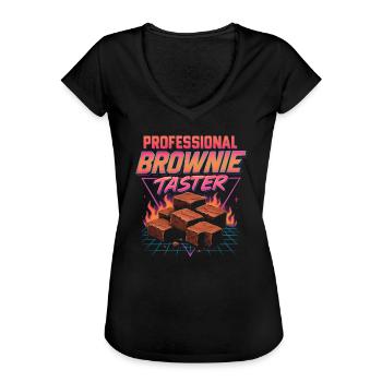 Professioneller Brownie-Verkoster Brownie - Frauen Vintage T-Shirt - Schwarz - Vorne - Danielle (179cm)
