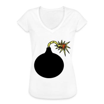 Bomb goblet gift idea fire explosion - Women's Vintage T-Shirt - black - Front - Danielle (179cm)
