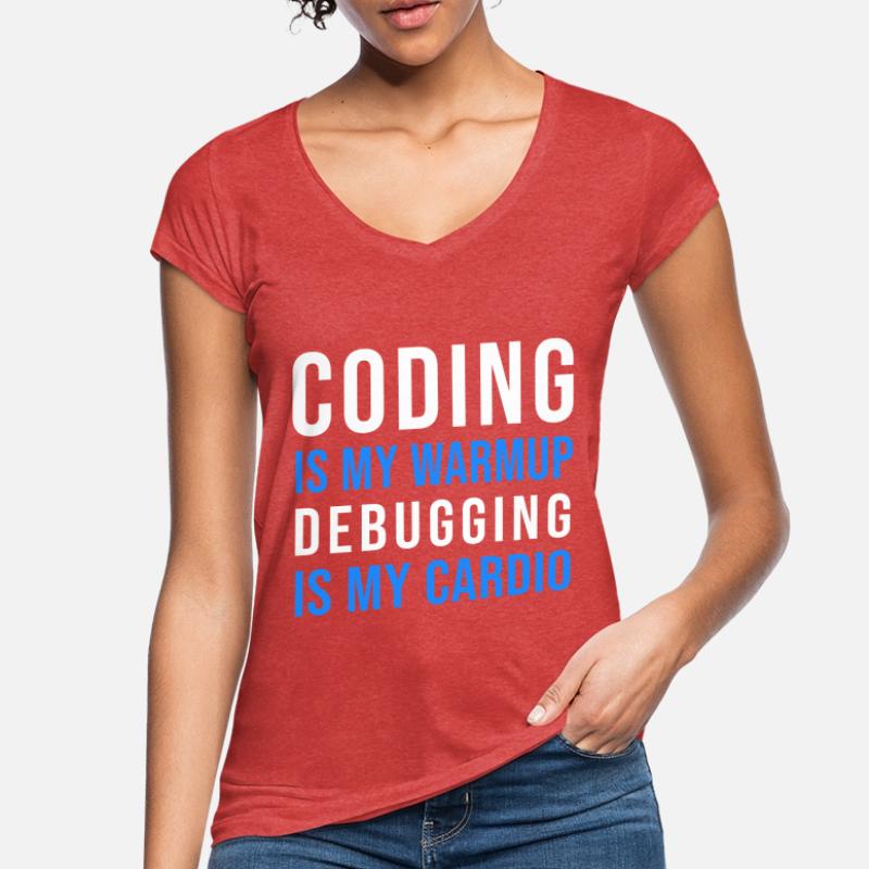 Codeur Développeur Programmeur Codage informatique informatique T-shirt vintage Femme