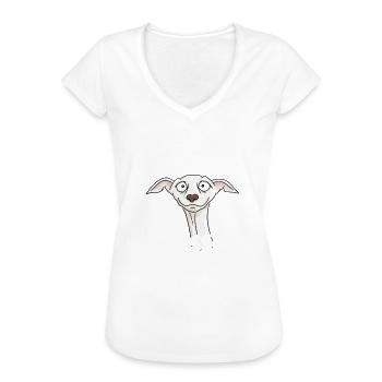 Windhund whassup? lustiges Galgo Espanol Geschenk - Frauen Vintage T-Shirt - Schwarz - Vorne - Danielle (179cm)