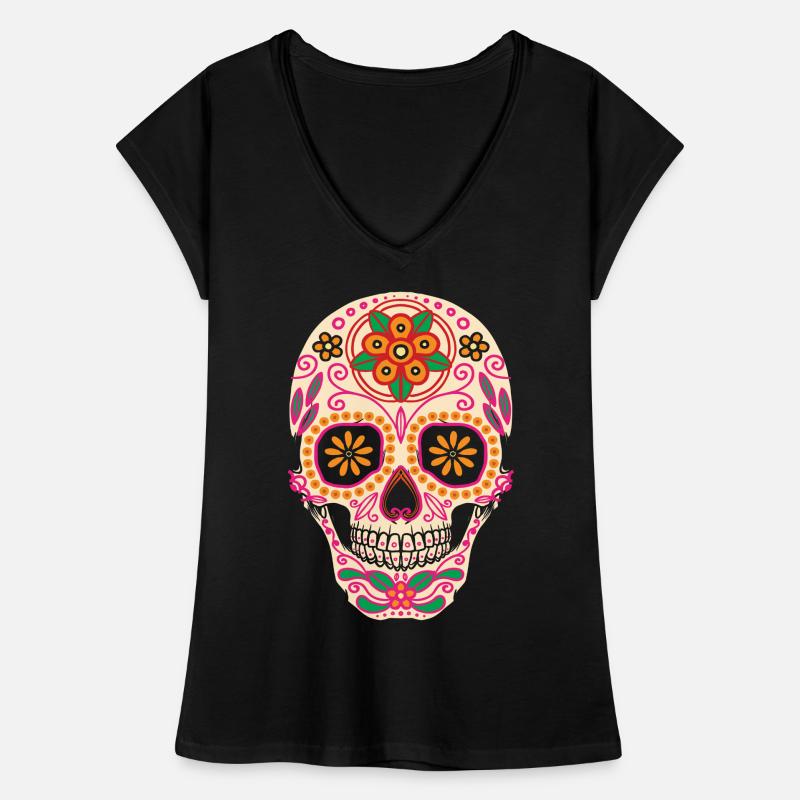 Sugarskull Bemalung Frauen Vintage T-Shirt