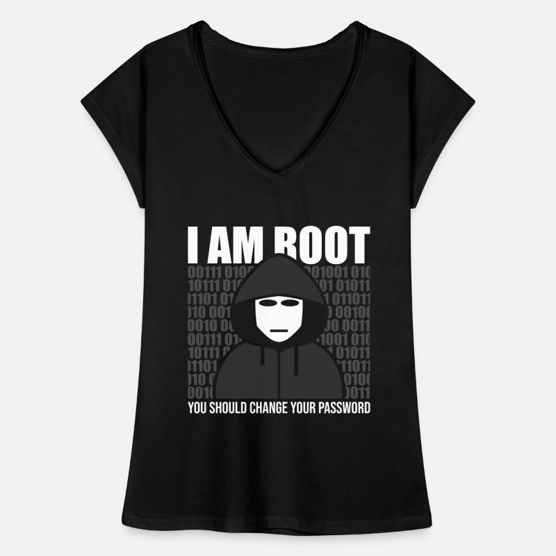 Root Hacker IT Programmierer Informatik Frauen Vintage T-Shirt