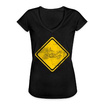 Africa Touring Twin Motorrad Schild Off-road bike - Frauen Vintage T-Shirt - Schwarz - Vorne