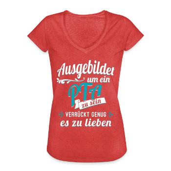 PTA Pharmazie Auszubildender Azubi Apotheke - Frauen Vintage T-Shirt - Rot meliert - Vorne - Danielle (179cm)