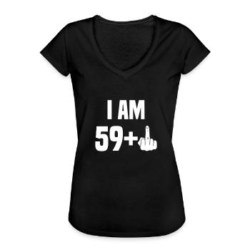 60th Birthday Gift 60 years old Gift idea - Women's Vintage T-Shirt - black - Front