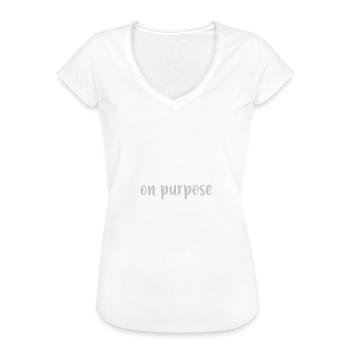 Grey Hair Saying Grey Hair - Women's Vintage T-Shirt - black - Front - Danielle (179cm)