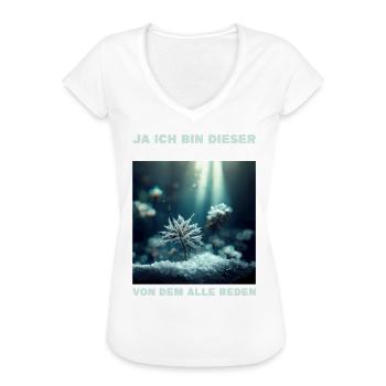 Eisbaden - Der Verrückte Eisbader - Frauen Vintage T-Shirt - Schwarz - Vorne - Danielle (179cm)