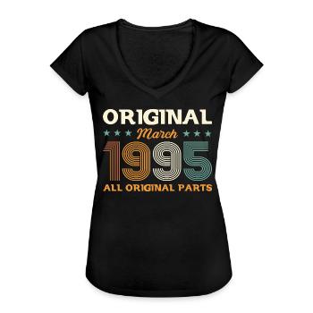 30. Geburtstag Geschenk Mann Original März 1995 - Frauen Vintage T-Shirt - Schwarz - Vorne