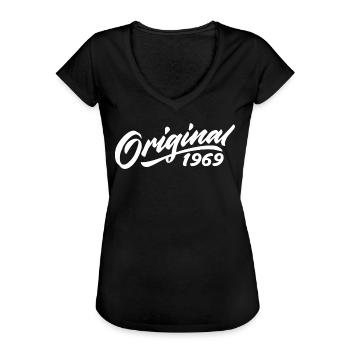 Original 1969 Geburtstagsgeschenk 1969 - Frauen Vintage T-Shirt - Schwarz - Vorne