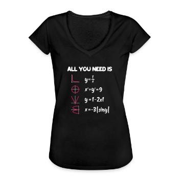 Mathe Lehrer Mathematik Rechnen Schule Geschenk - Frauen Vintage T-Shirt - Schwarz - Vorne - Danielle (179cm)