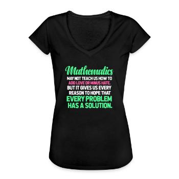 math - T-shirt vintage Femme - noir - Devant - Danielle (179cm)