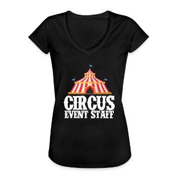 Zirkus Familie Zirkuszelt Geburtstag Geschenk - Frauen Vintage T-Shirt - Schwarz - Vorne - Danielle (179cm)