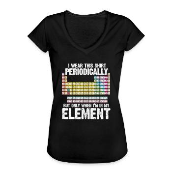 Periodensystem - Frauen Vintage T-Shirt - Schwarz - Vorne - Danielle (179cm)