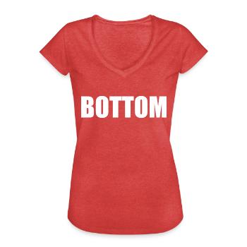 Bottom - Women's Vintage T-Shirt - heather red - Front - Danielle (179cm)