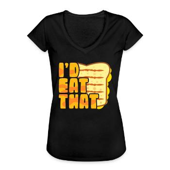 Grillkäse Käseliebhaber gegrillter Käse Geschenk - Frauen Vintage T-Shirt - Schwarz - Vorne - Danielle (179cm)