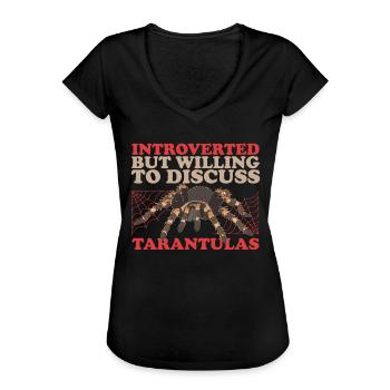 Vogelspinnen Spinnen Vogelspinne Geschenk - Frauen Vintage T-Shirt - Schwarz - Vorne - Danielle (179cm)