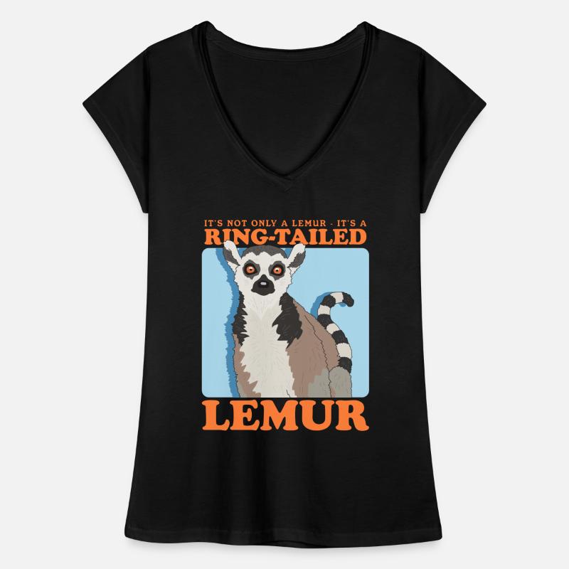 Lemur Katta Ringelschwanz Lemure Geschenk Frauen Vintage T-Shirt